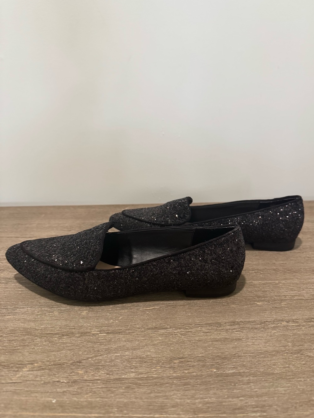 Kelly & Katie Black Glitter Loafers | Good Used Condition